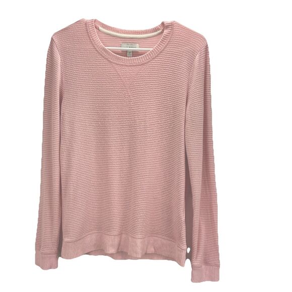 Lucky Brand Women's Pink Striped Pullover Sweater Size S - Picture 1 of 7